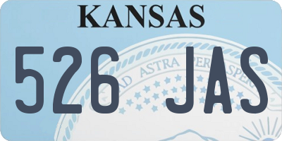 KS license plate 526JAS