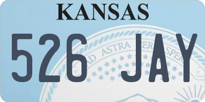 KS license plate 526JAY