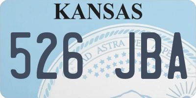 KS license plate 526JBA