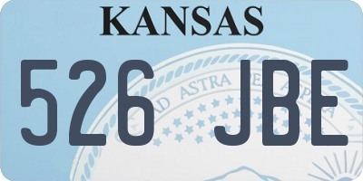 KS license plate 526JBE