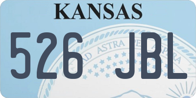 KS license plate 526JBL