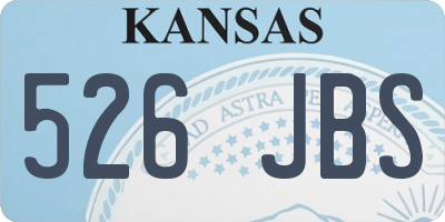 KS license plate 526JBS