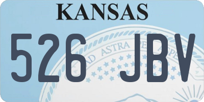 KS license plate 526JBV