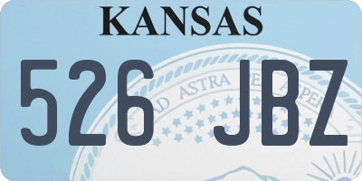 KS license plate 526JBZ