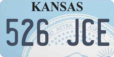 KS license plate 526JCE