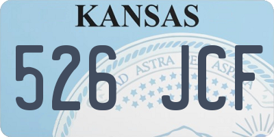 KS license plate 526JCF