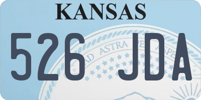 KS license plate 526JDA