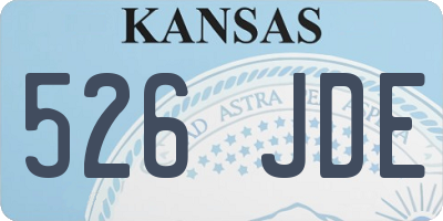 KS license plate 526JDE