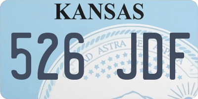 KS license plate 526JDF