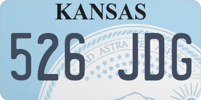 KS license plate 526JDG