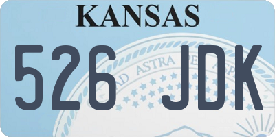 KS license plate 526JDK