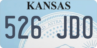 KS license plate 526JDO