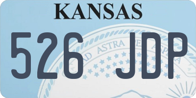KS license plate 526JDP