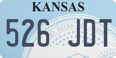 KS license plate 526JDT