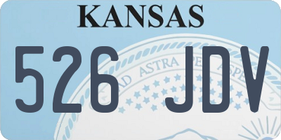 KS license plate 526JDV