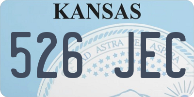 KS license plate 526JEC
