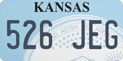 KS license plate 526JEG