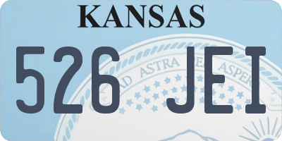 KS license plate 526JEI