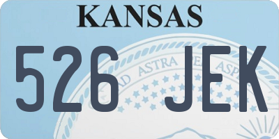 KS license plate 526JEK