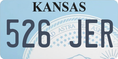 KS license plate 526JER