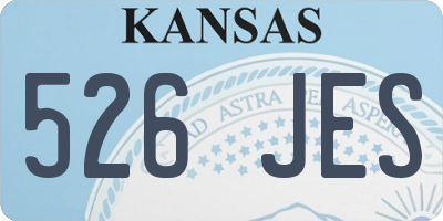 KS license plate 526JES