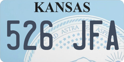 KS license plate 526JFA