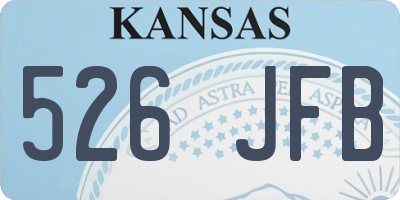 KS license plate 526JFB