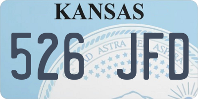 KS license plate 526JFD