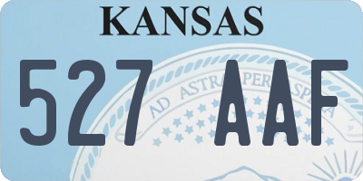 KS license plate 527AAF