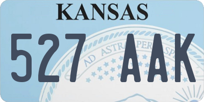 KS license plate 527AAK