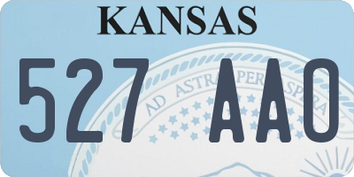 KS license plate 527AAO