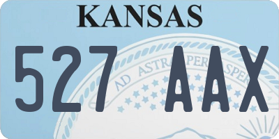 KS license plate 527AAX