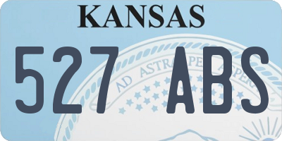 KS license plate 527ABS