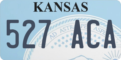 KS license plate 527ACA