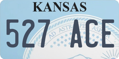 KS license plate 527ACE