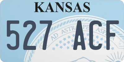 KS license plate 527ACF