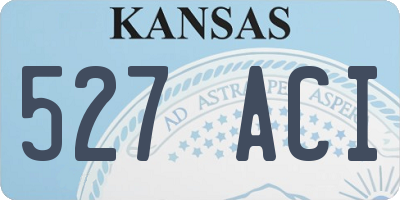 KS license plate 527ACI