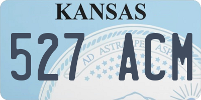 KS license plate 527ACM