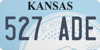 KS license plate 527ADE