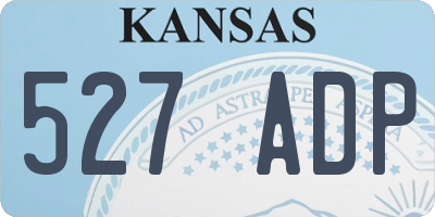 KS license plate 527ADP