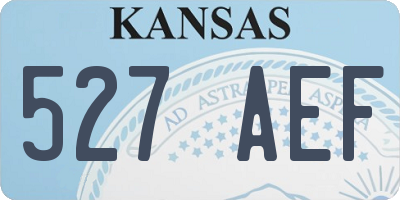 KS license plate 527AEF