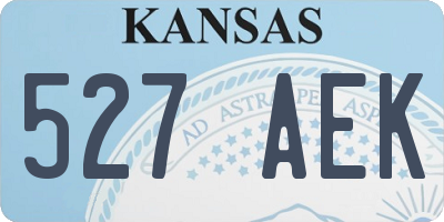 KS license plate 527AEK