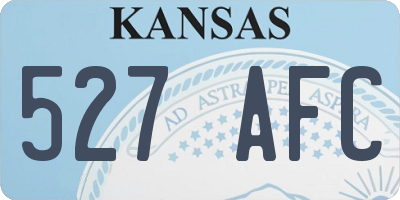 KS license plate 527AFC