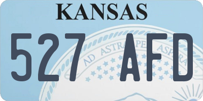 KS license plate 527AFD
