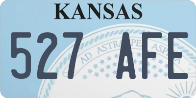 KS license plate 527AFE