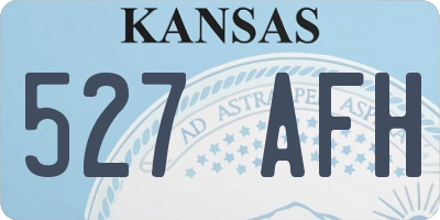 KS license plate 527AFH