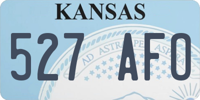 KS license plate 527AFO
