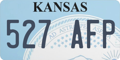 KS license plate 527AFP