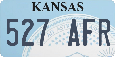 KS license plate 527AFR