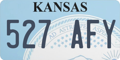 KS license plate 527AFY